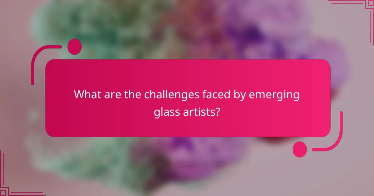 What are the challenges faced by emerging glass artists?