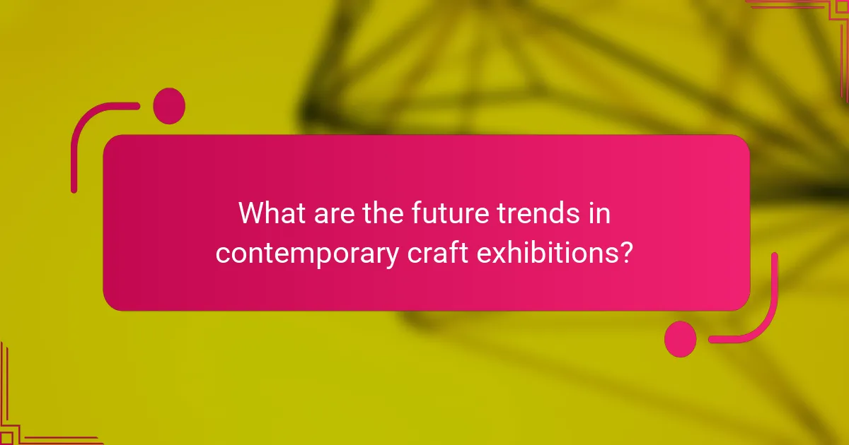 What are the future trends in contemporary craft exhibitions?