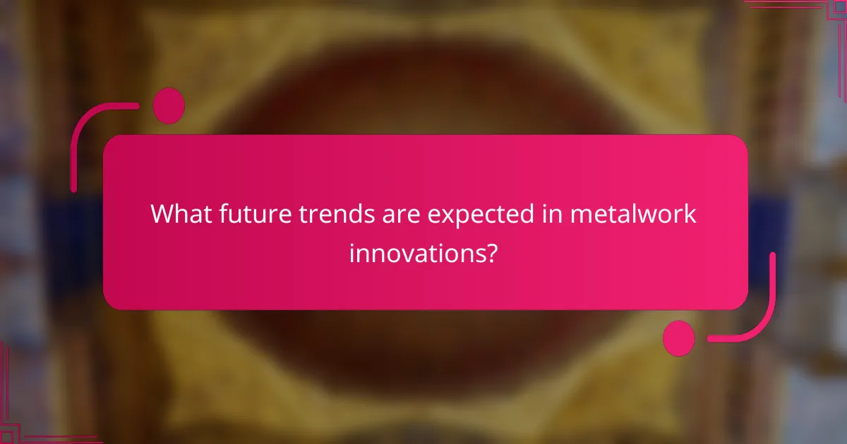What future trends are expected in metalwork innovations?