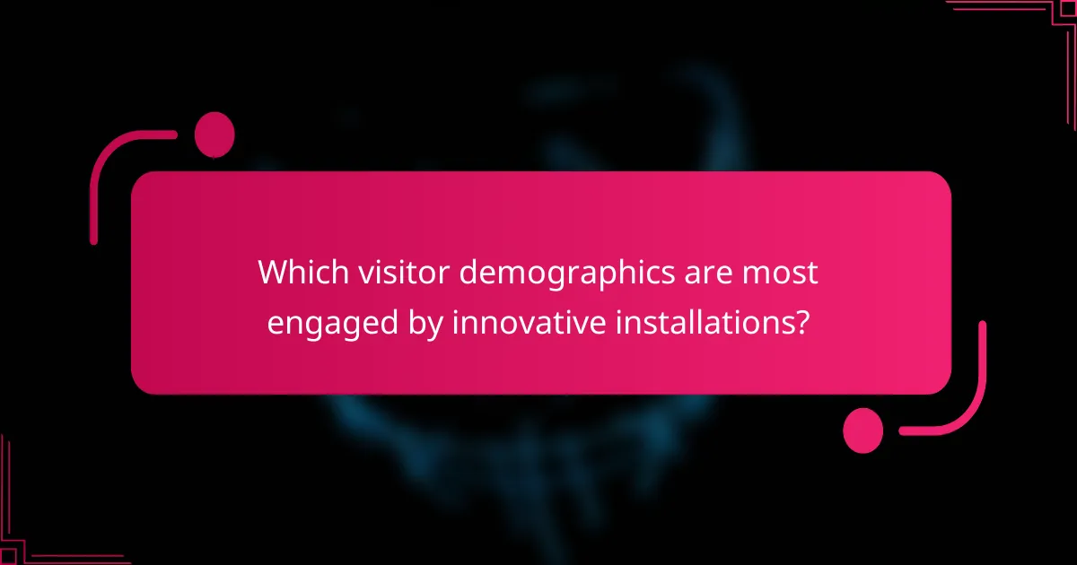 Which visitor demographics are most engaged by innovative installations?